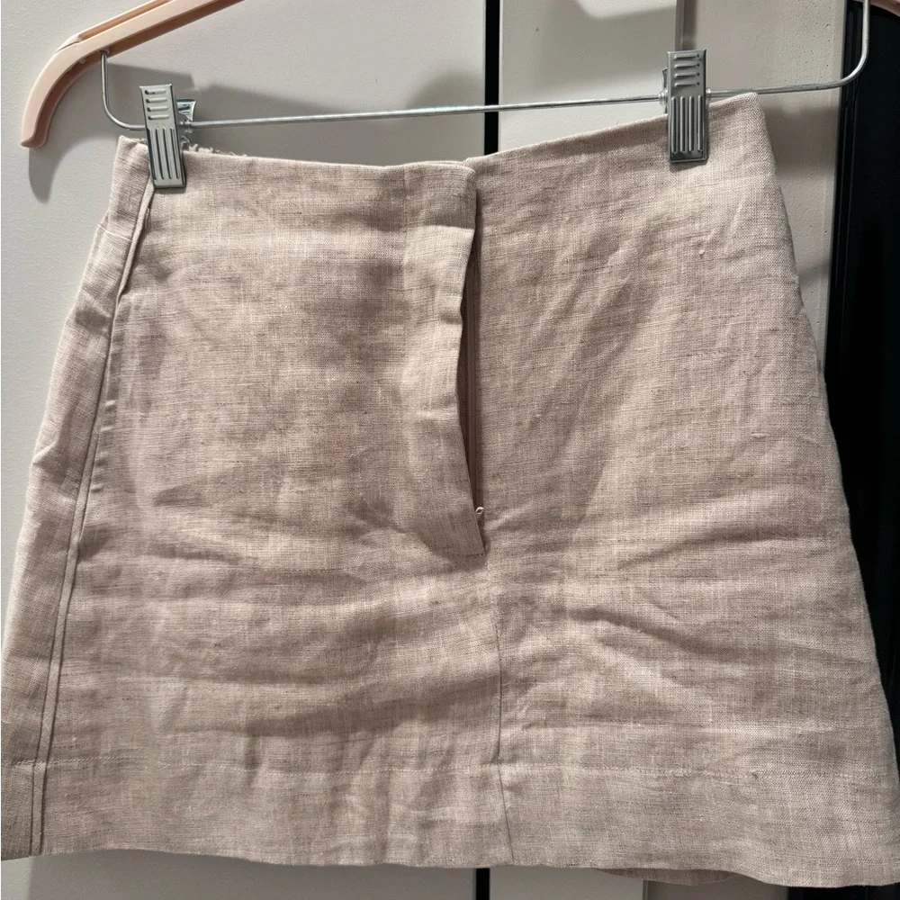 DISSH Bloom Natural Linen Mini Skirt – Size 4 (US) / AU 8 - Picture 4 of 6